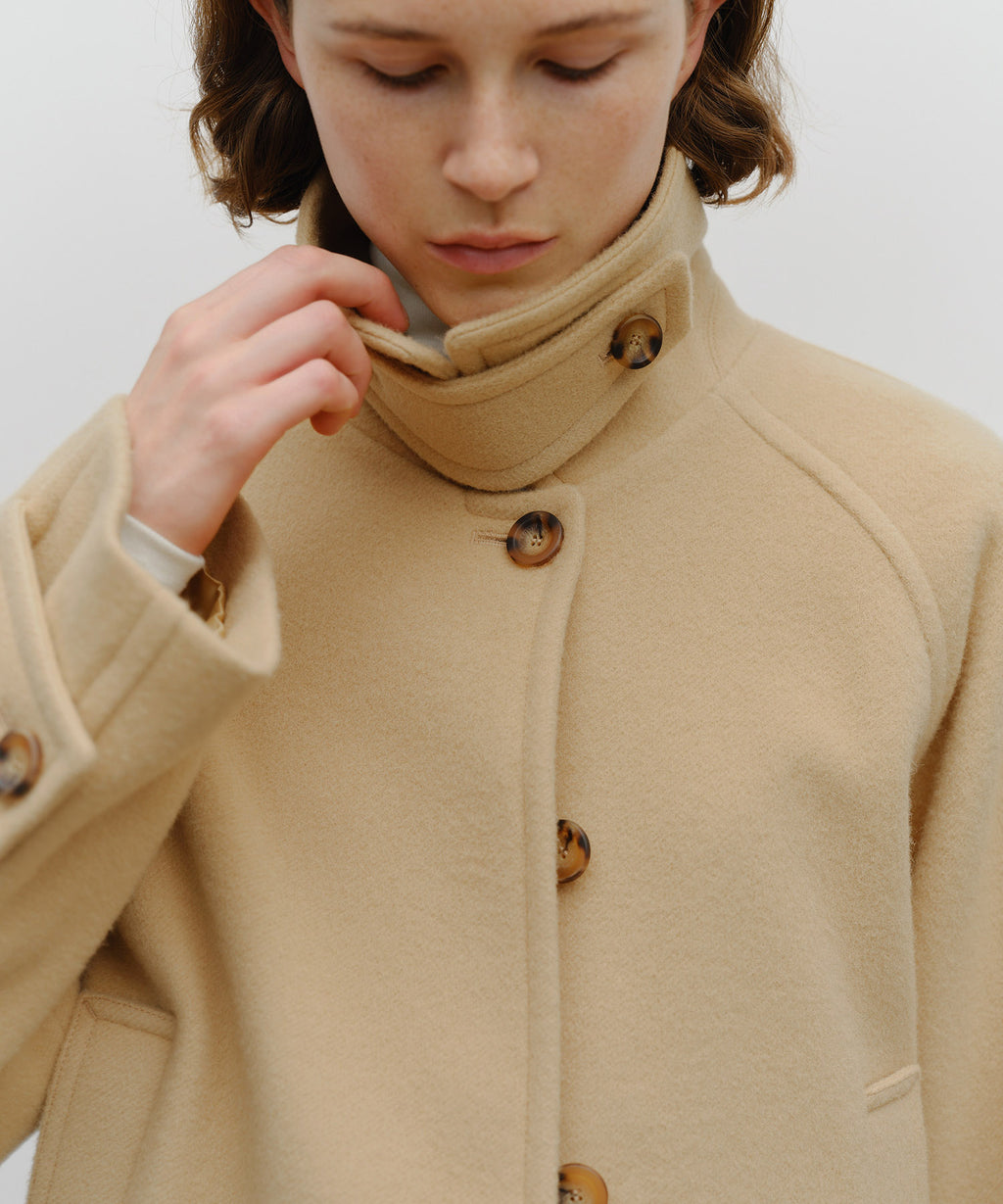 Marithe & Francois Girbaud - Oversized Crop Coat (Beige) product image 4 | TRAB K-Fashion Australia