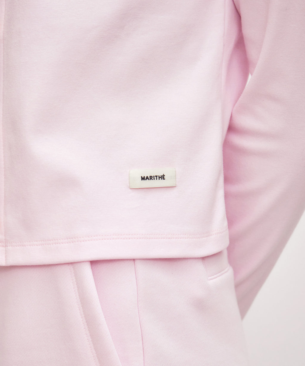 Marithe & Francois Girbaud - Basic Cotton Cardigan (Light Pink) product image 4 | TRAB K-Fashion Australia