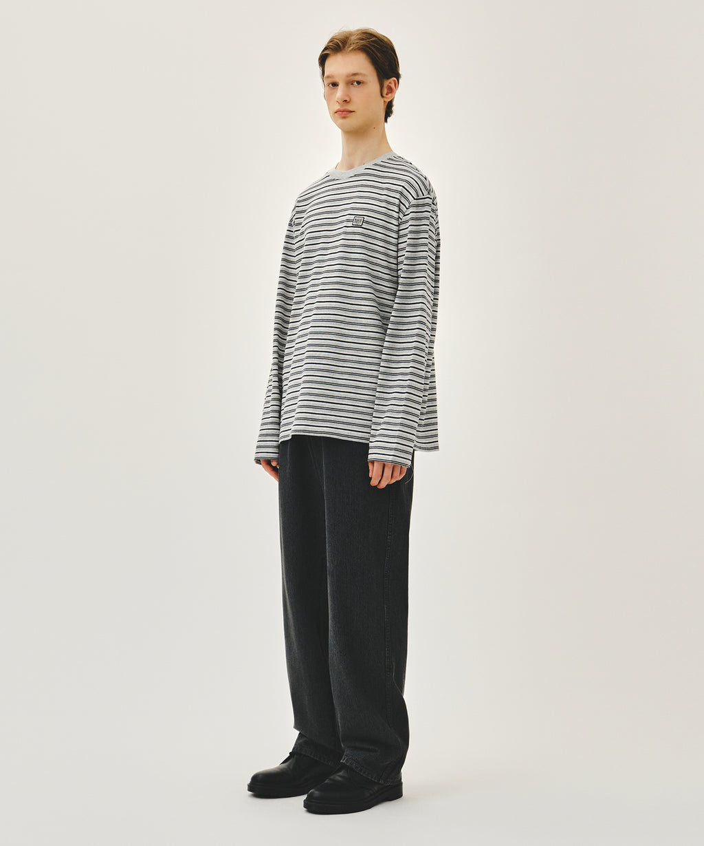 Marithe & Francois Girbaud - High Straight Stripe Denim Pants (Black) product image 4 | TRAB K-Fashion Australia