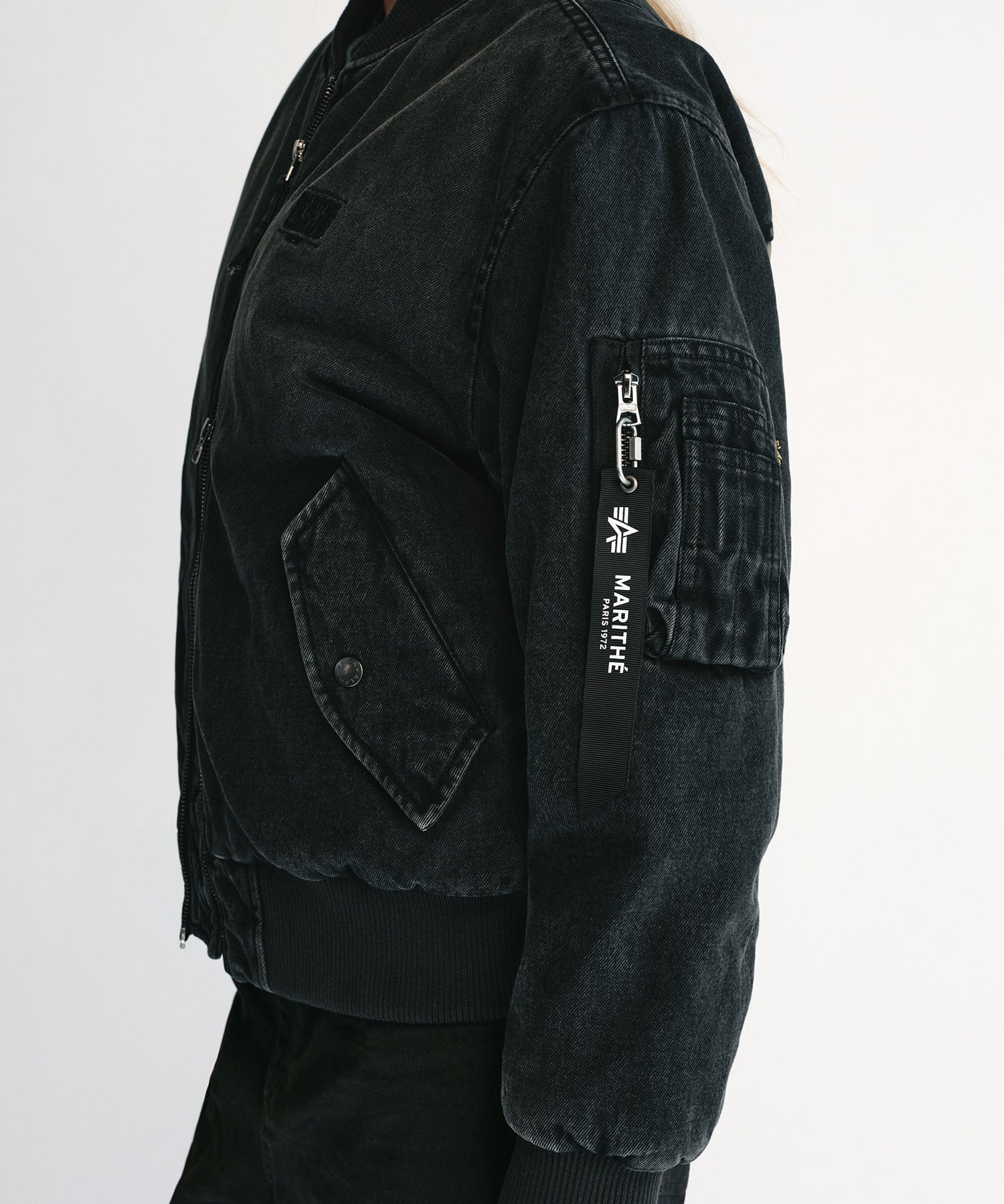 Marithe & Francois Girbaud - Marithe X Alpha Industries Ma-1 Jumper (Black) product image 4 | TRAB K-Fashion Australia