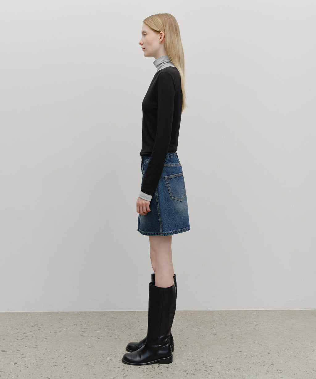 Marithe & Francois Girbaud - Denim Mini Skirt (Dark Blue) product image 4 | TRAB K-Fashion Australia
