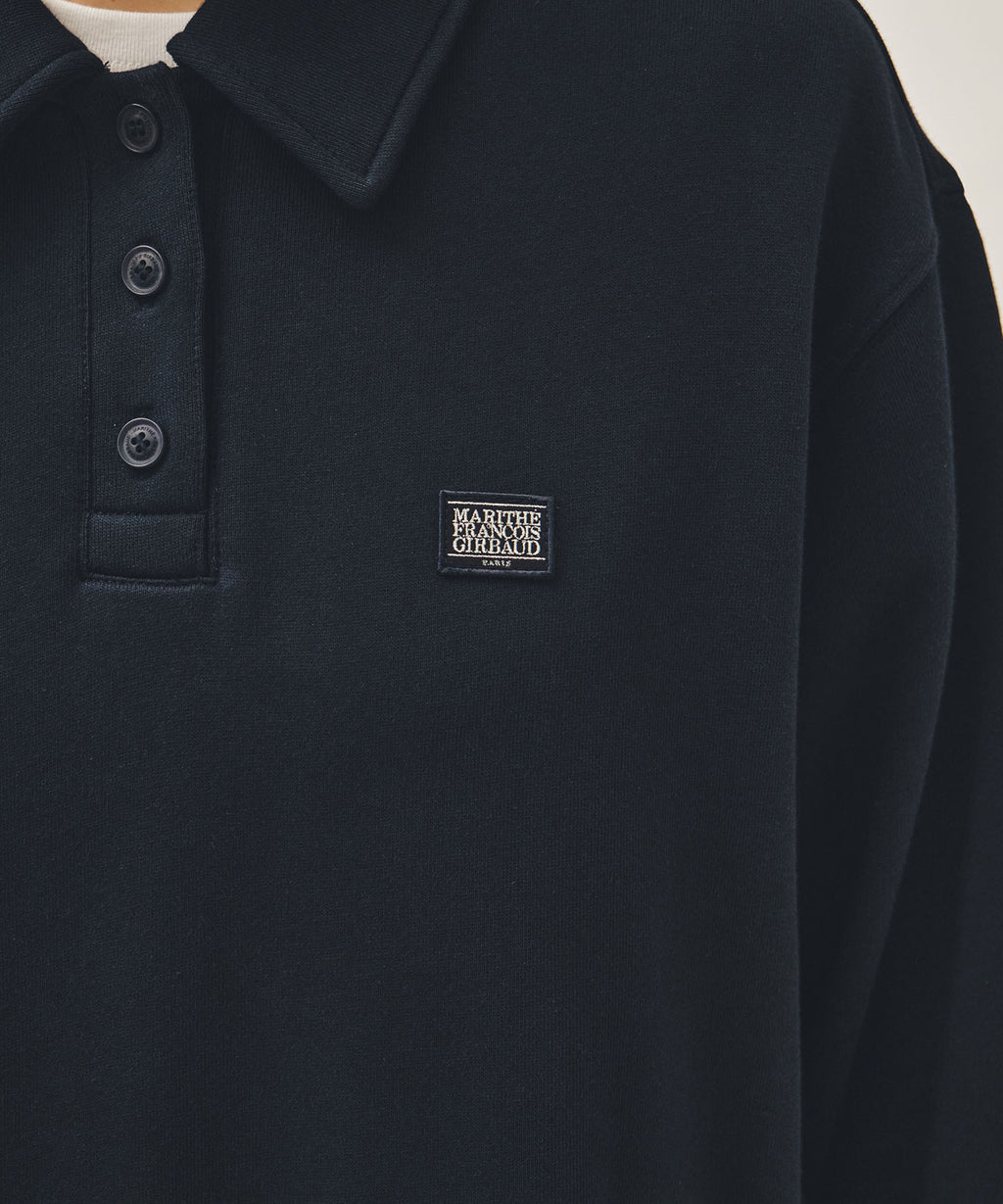 Marithe & Francois Girbaud - Classic Logo Wappen Collar Sweatshirt (Navy) product image 4 | TRAB K-Fashion Australia
