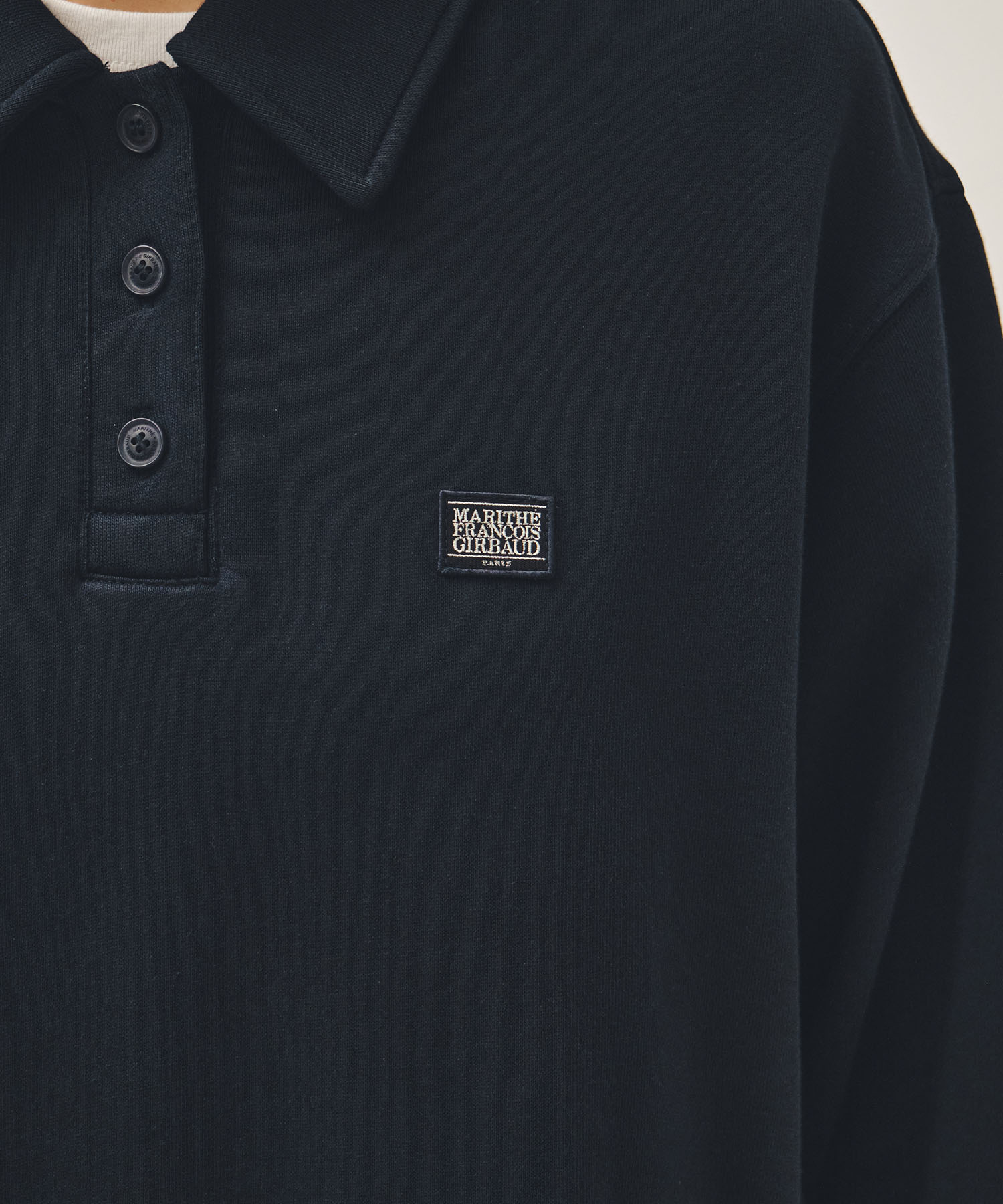Marithe & Francois Girbaud - Classic Logo Wappen Collar Sweatshirt (Navy) product image 4 | TRAB K-Fashion Australia