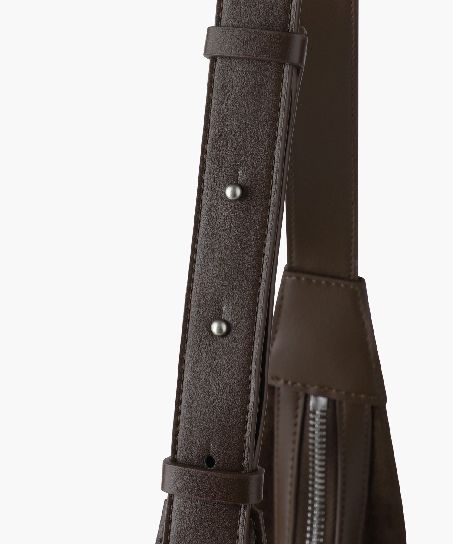 Marithe & Francois Girbaud - Classic Logo Round Suede Shoulder Bag (Brown) product image 4 | TRAB K-Fashion Australia