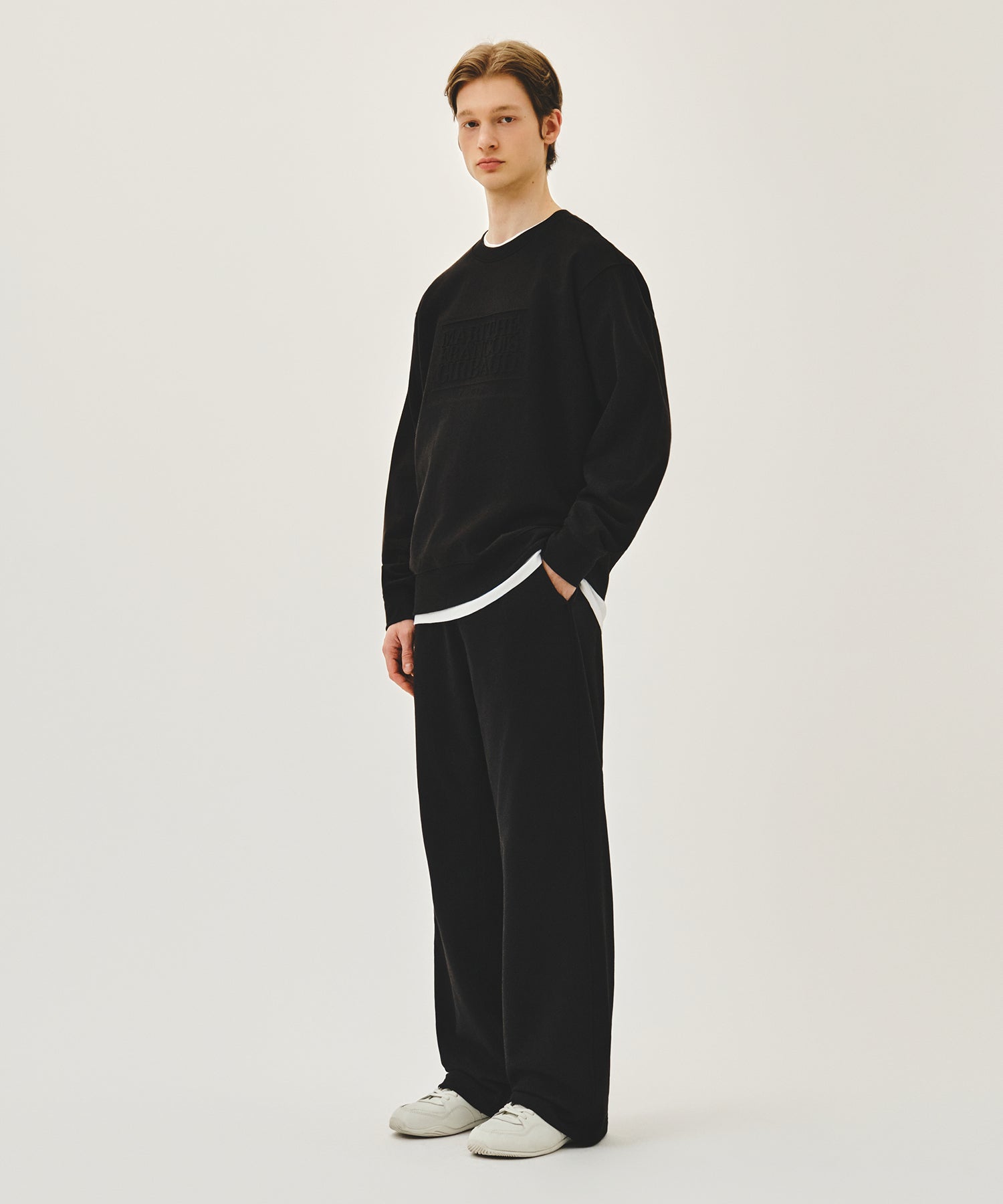 Marithe & Francois Girbaud - Stitch Wide Sweat Pants (Black) product image 4 | TRAB K-Fashion Australia