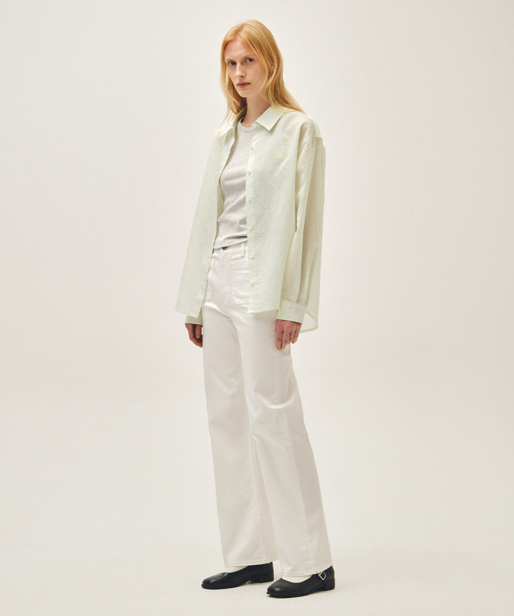 Marithe & Francois Girbaud - Boot-cut Denim Pants (White) product image 7 | TRAB K-Fashion Australia
