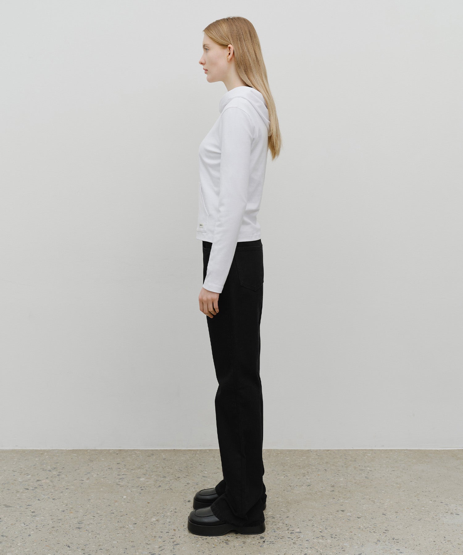 Marithe & Francois Girbaud - Slim Boot-cut Denim Pants (Black) product image 4 | TRAB K-Fashion Australia