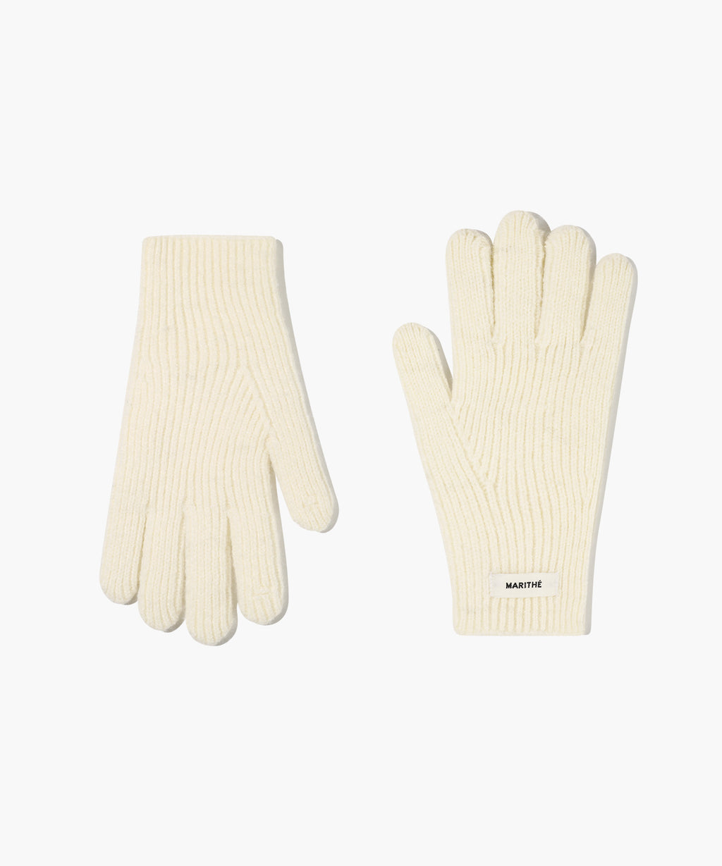 Marithe & Francois Girbaud - Regular Logo Muffler&glove (Cream) product image 4 | TRAB K-Fashion Australia