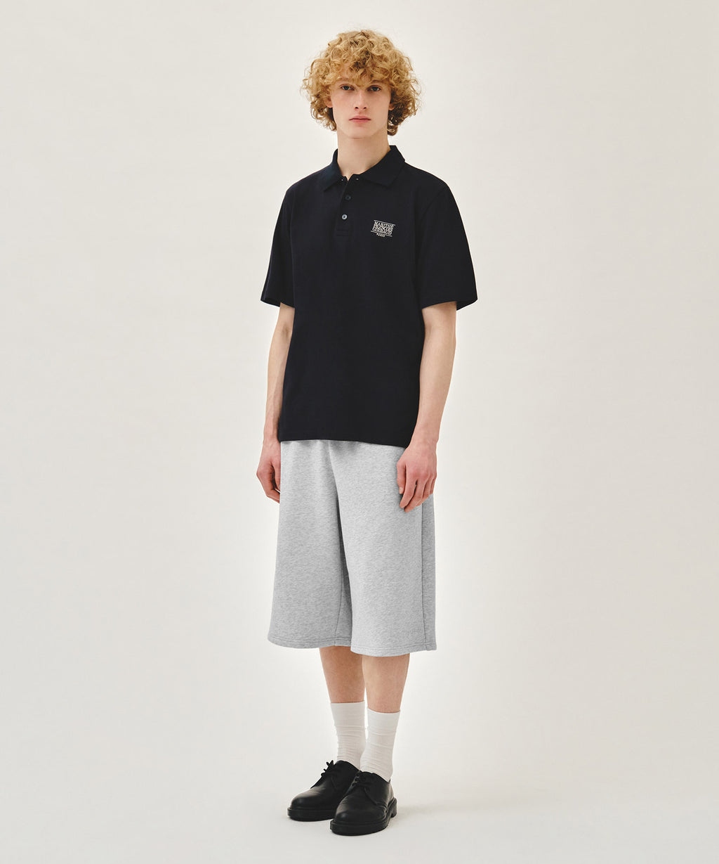 Marithe & Francois Girbaud - Embo Logo Bermuda Sweat Shorts (Light Heather Gray) product image 4 | TRAB K-Fashion Australia