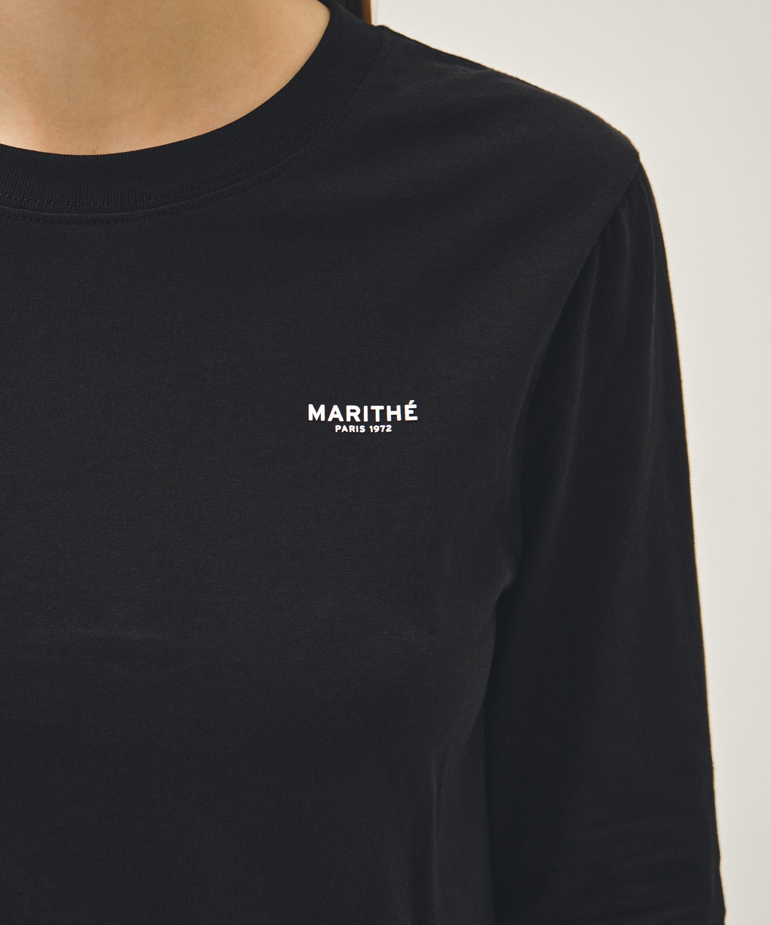 Marithe & Francois Girbaud - Regular Logo Long Sleeve Tee (Black) product image 4 | TRAB K-Fashion Australia