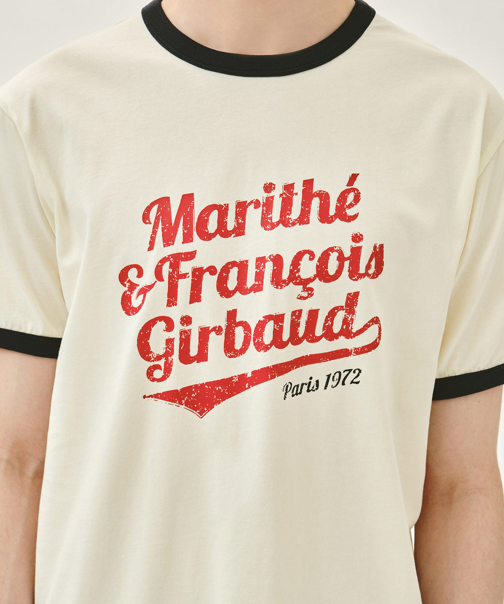 Marithe & Francois Girbaud - Vintage Logo Ringer Tee (Ivory) product image 4 | TRAB K-Fashion Australia