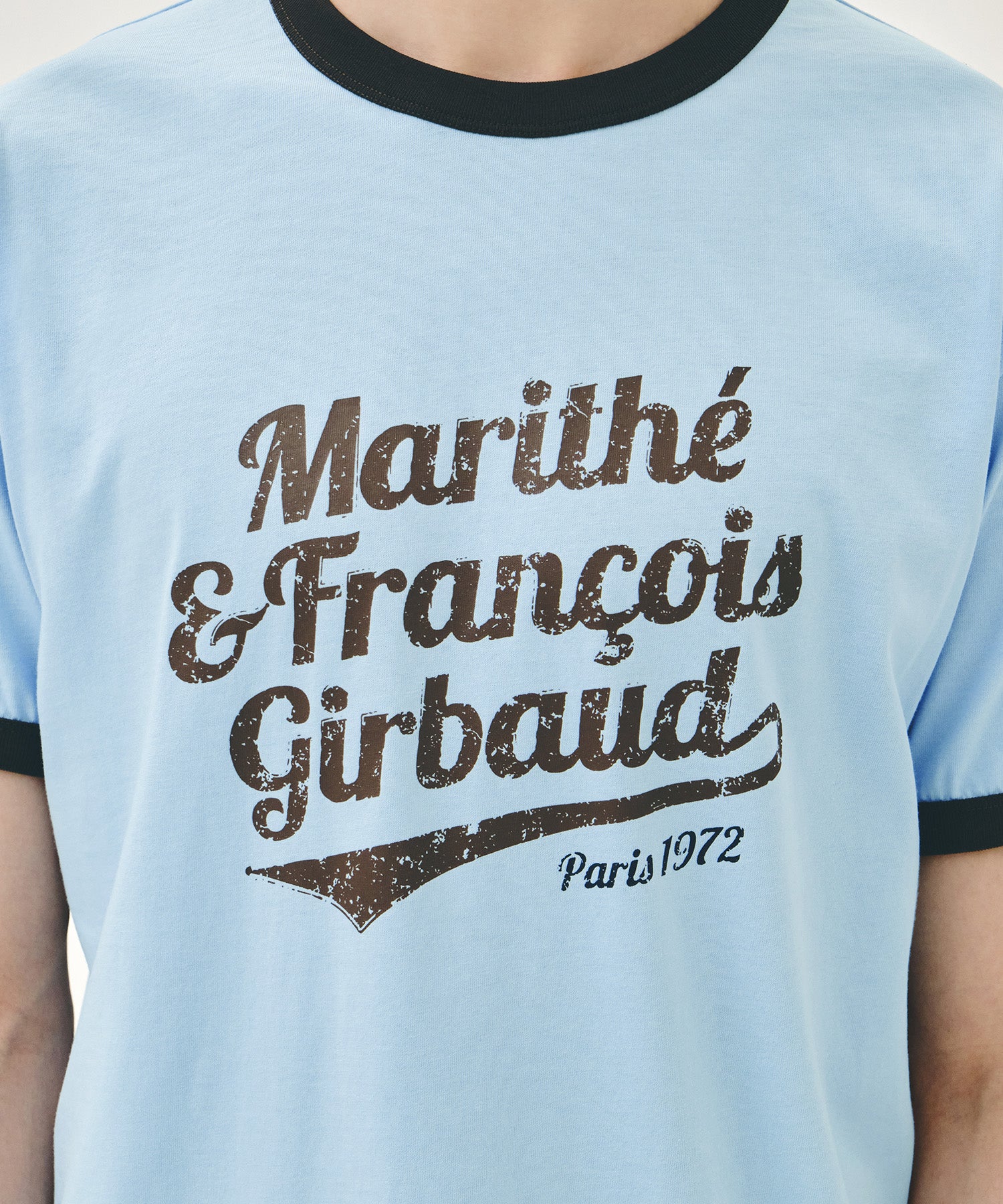 Marithe & Francois Girbaud - Vintage Logo Ringer Tee (Sky Blue) product image 4 | TRAB K-Fashion Australia
