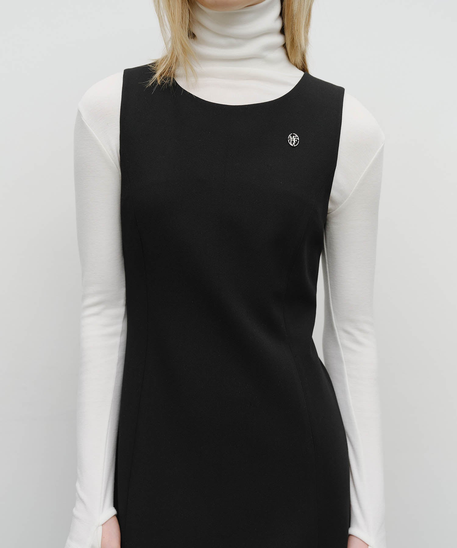 Marithe & Francois Girbaud - Sleeveless Long Dress (Black) product image 4 | TRAB K-Fashion Australia