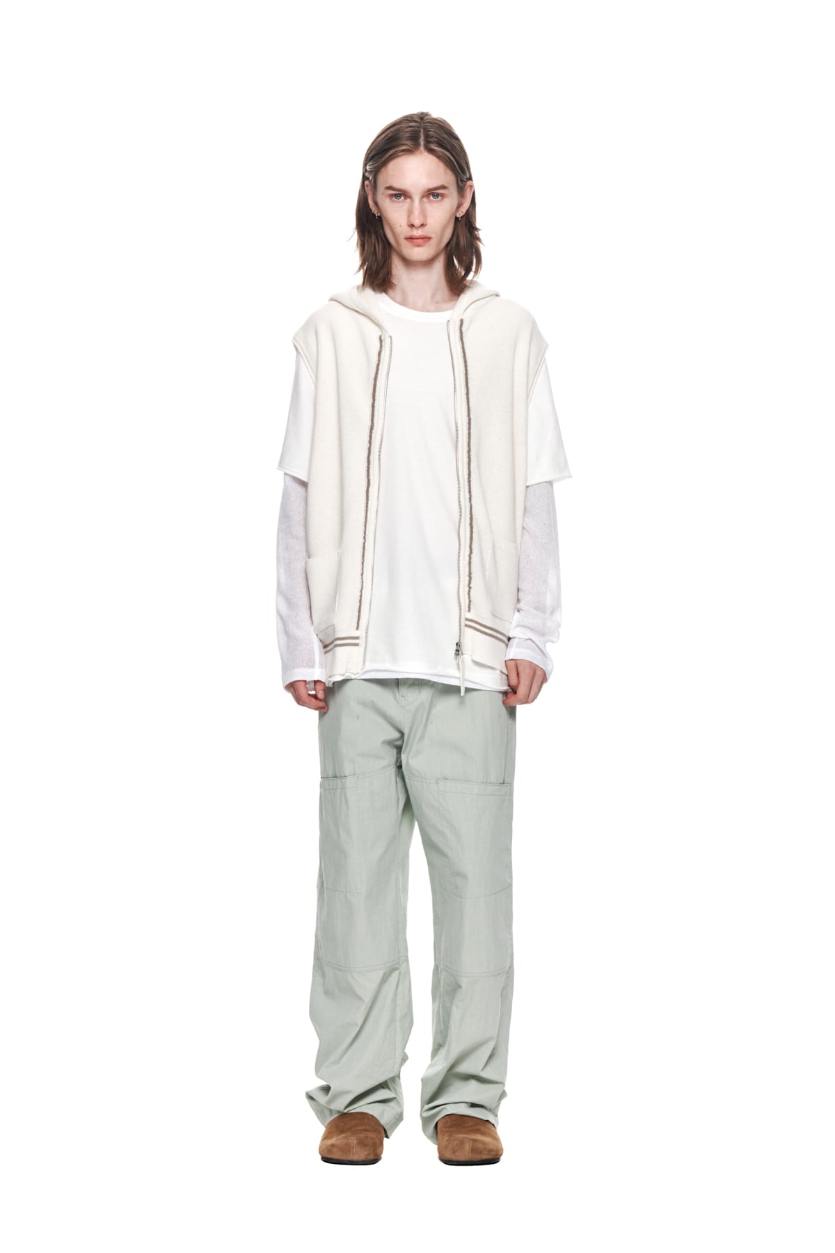 Matin Kim - Button Roll Up Double Knee Pants (Mint) product image 5 | TRAB K-Fashion Australia