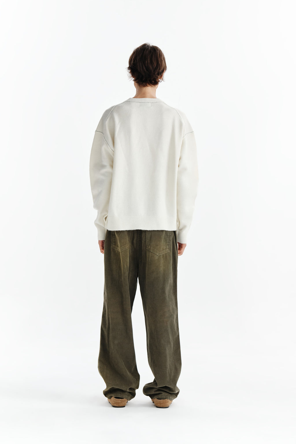 Matin Kim - Washed Corduroy Pants (Khaki) product image 7 | TRAB K-Fashion Australia