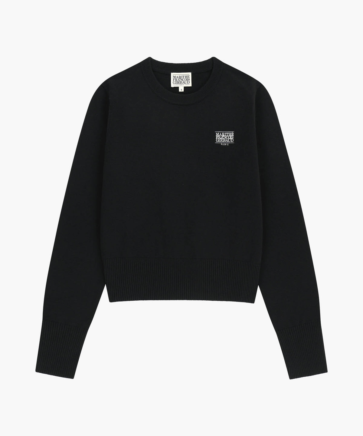 Marithe & Francois Girbaud - Small Classic Logo Crop Knit Pullover (Black) product image 6 | TRAB K-Fashion Australia