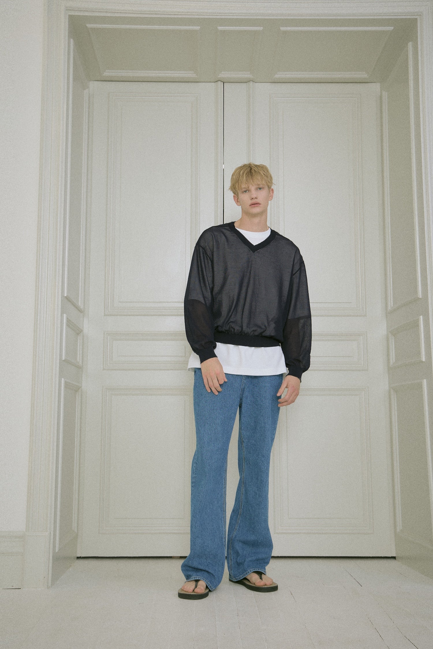 Stu - Stripe Denim Pants Mid (Blue) product image 12 | TRAB K-Fashion Australia