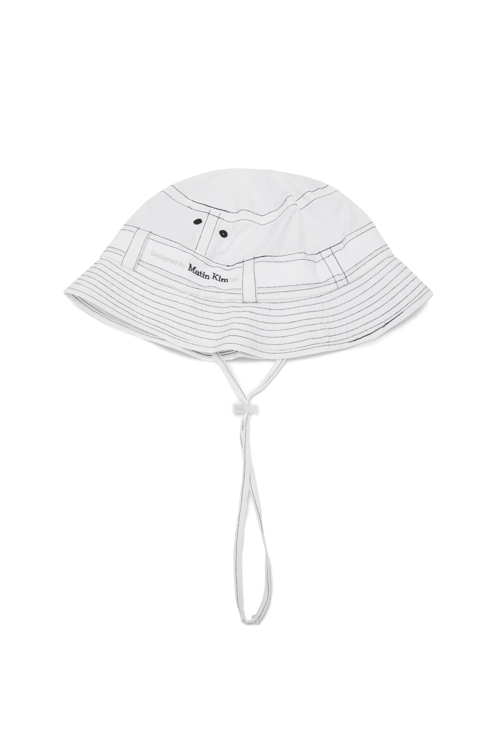 Matin Kim - Matin Stitch Safari Bucket Hat (White) product image 1 | TRAB K-Fashion Australia