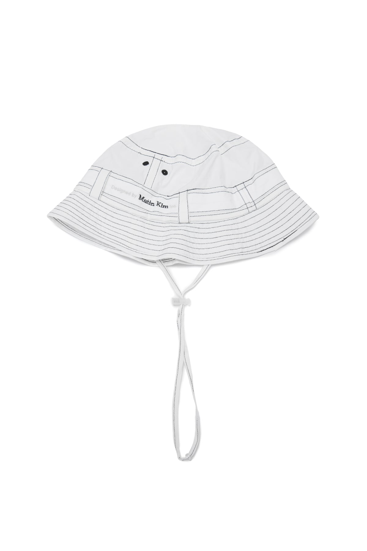 Matin Kim - Matin Stitch Safari Bucket Hat (White) product image 1 | TRAB K-Fashion Australia