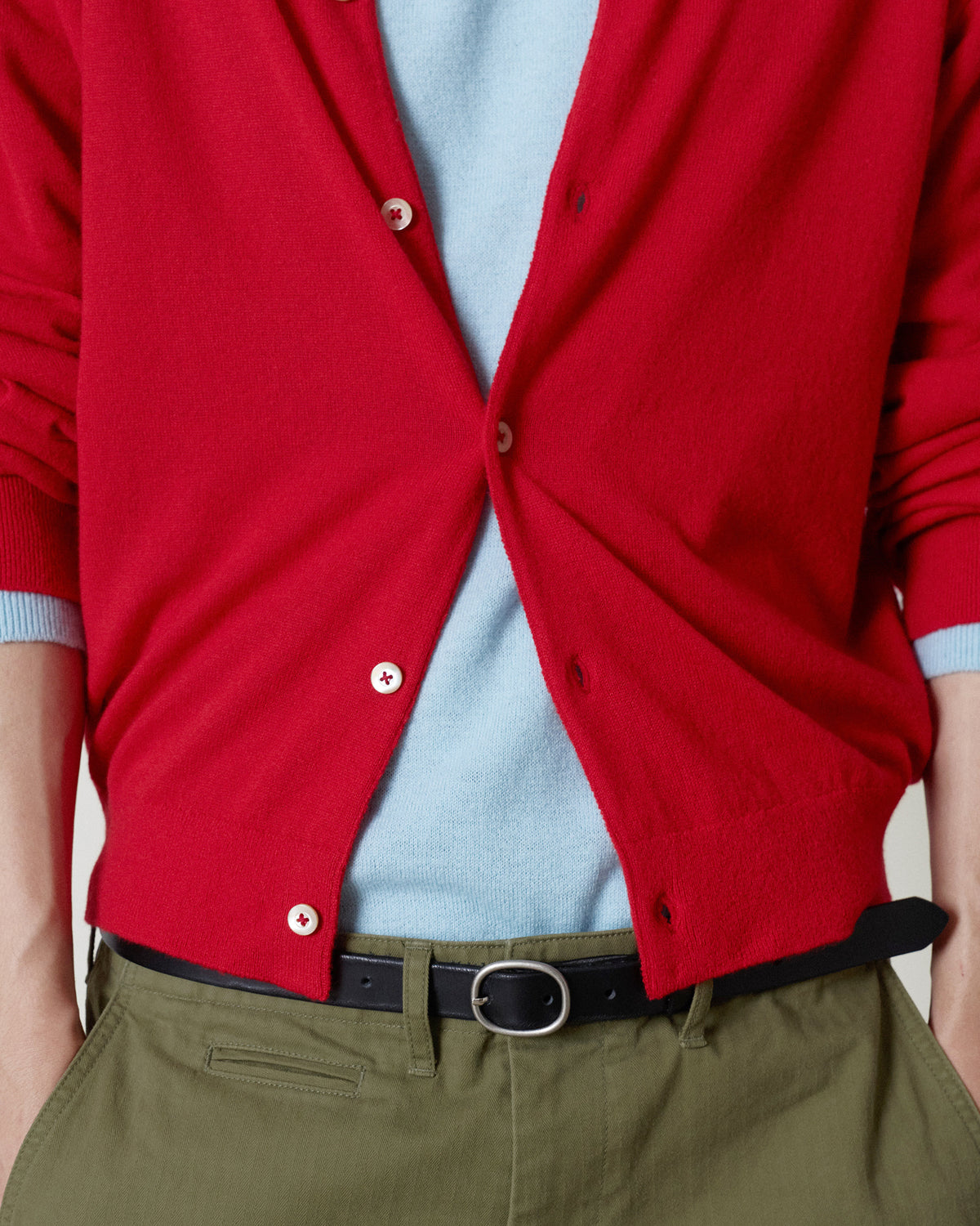 Brownyard - [Pre-Order – Ships October 14] Super Light Cashmere Round Cardigan (Red) product image 4 | TRAB K-Fashion Australia
