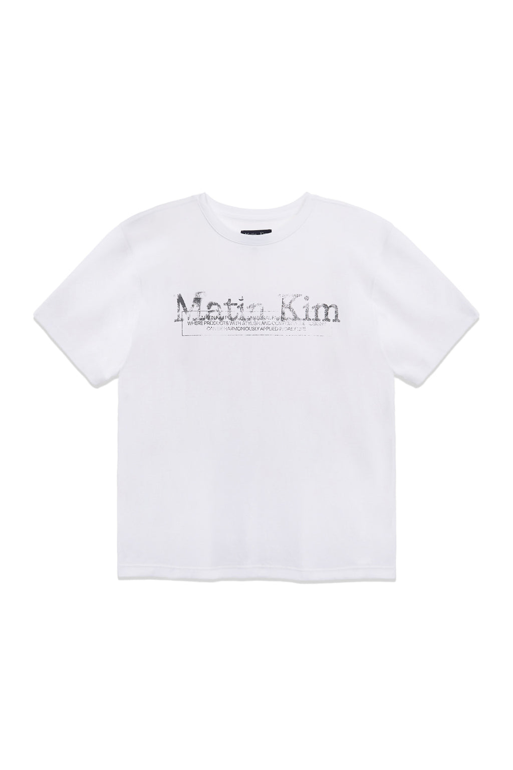 Matin Kim - Stamp Logo Graphic Oversize Top (White) product image 1 | TRAB K-Fashion Australia