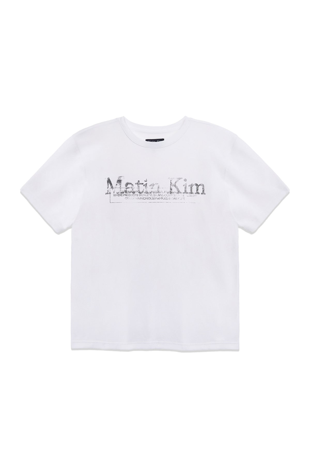 Matin Kim - Stamp Logo Graphic Oversize Top (White) product image 1 | TRAB K-Fashion Australia