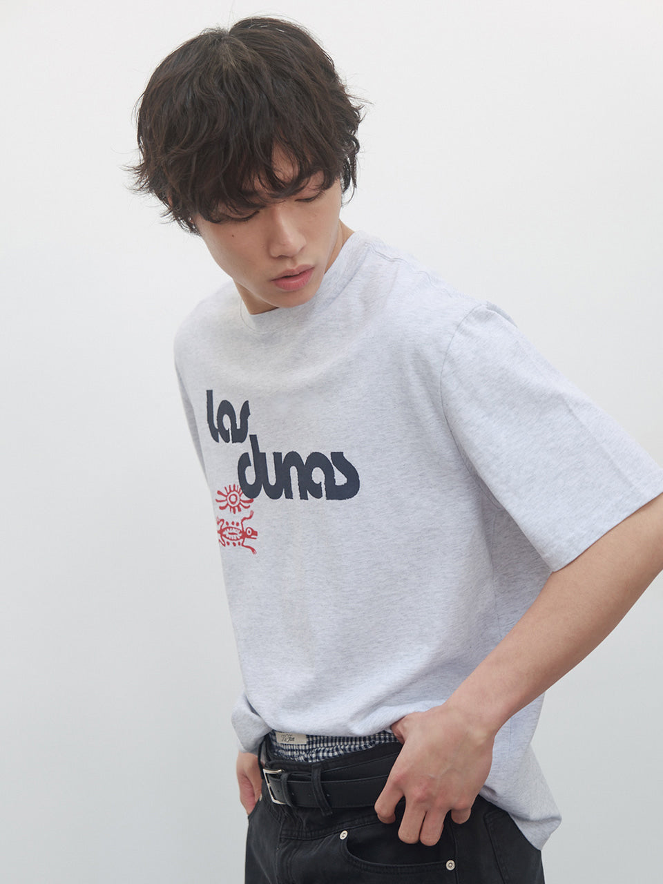Kijun - Las Dunas Tee (Melange White) product image 2 | TRAB K-Fashion Australia