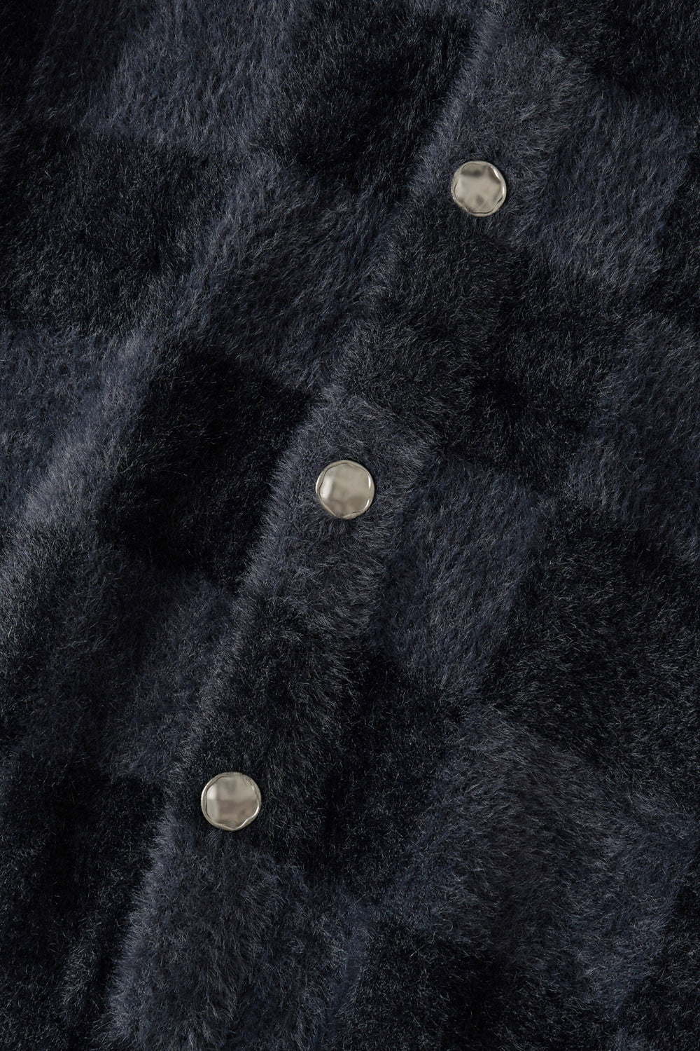 Hatchingroom - Hairy Cardigan Checkerboard (Black/Charcoal) product image 4 | TRAB K-Fashion Australia