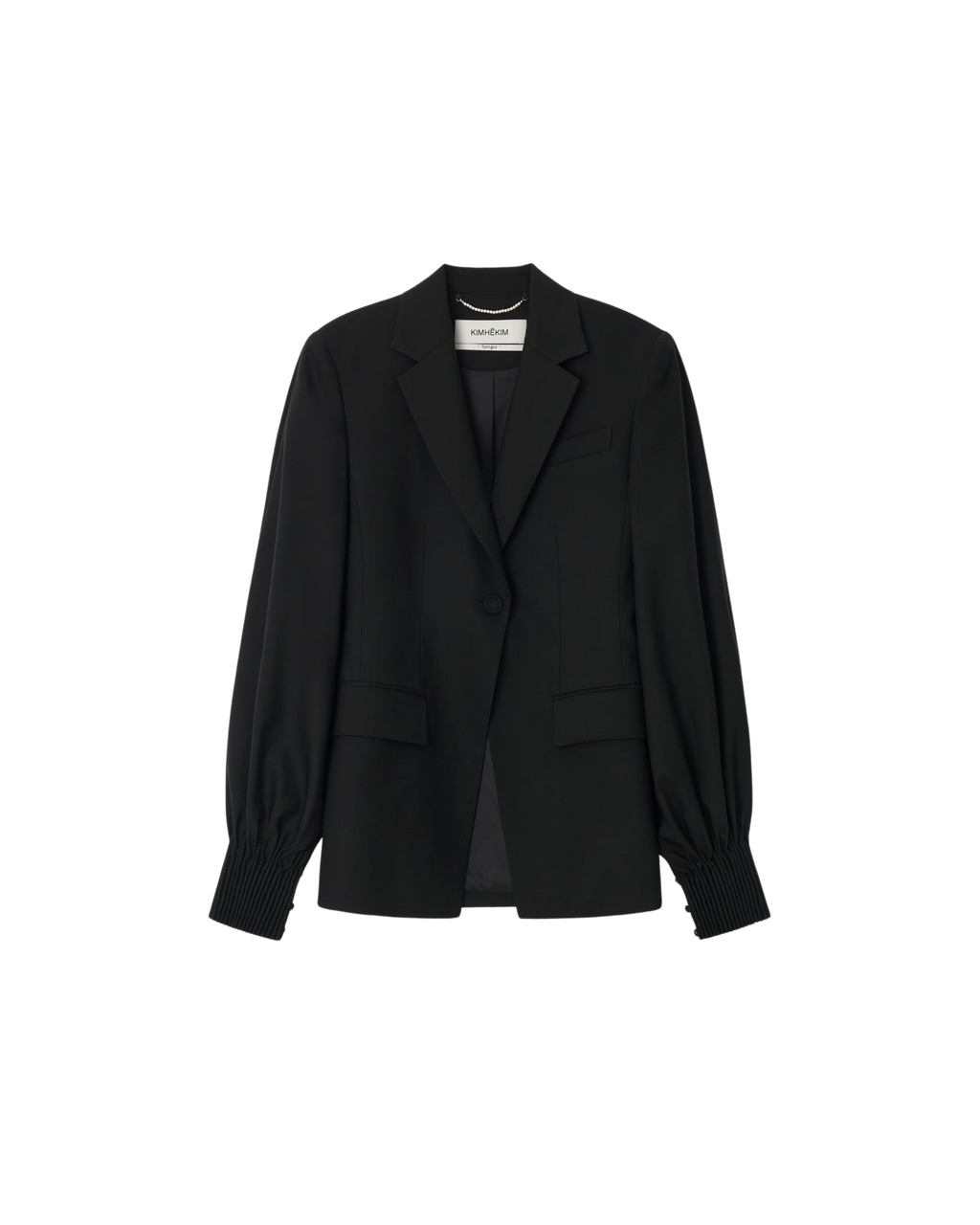 Kimhe Kim - Gathere Sleeve Wool-Blend Jacket (Black) product image 3 | TRAB K-Fashion Australia
