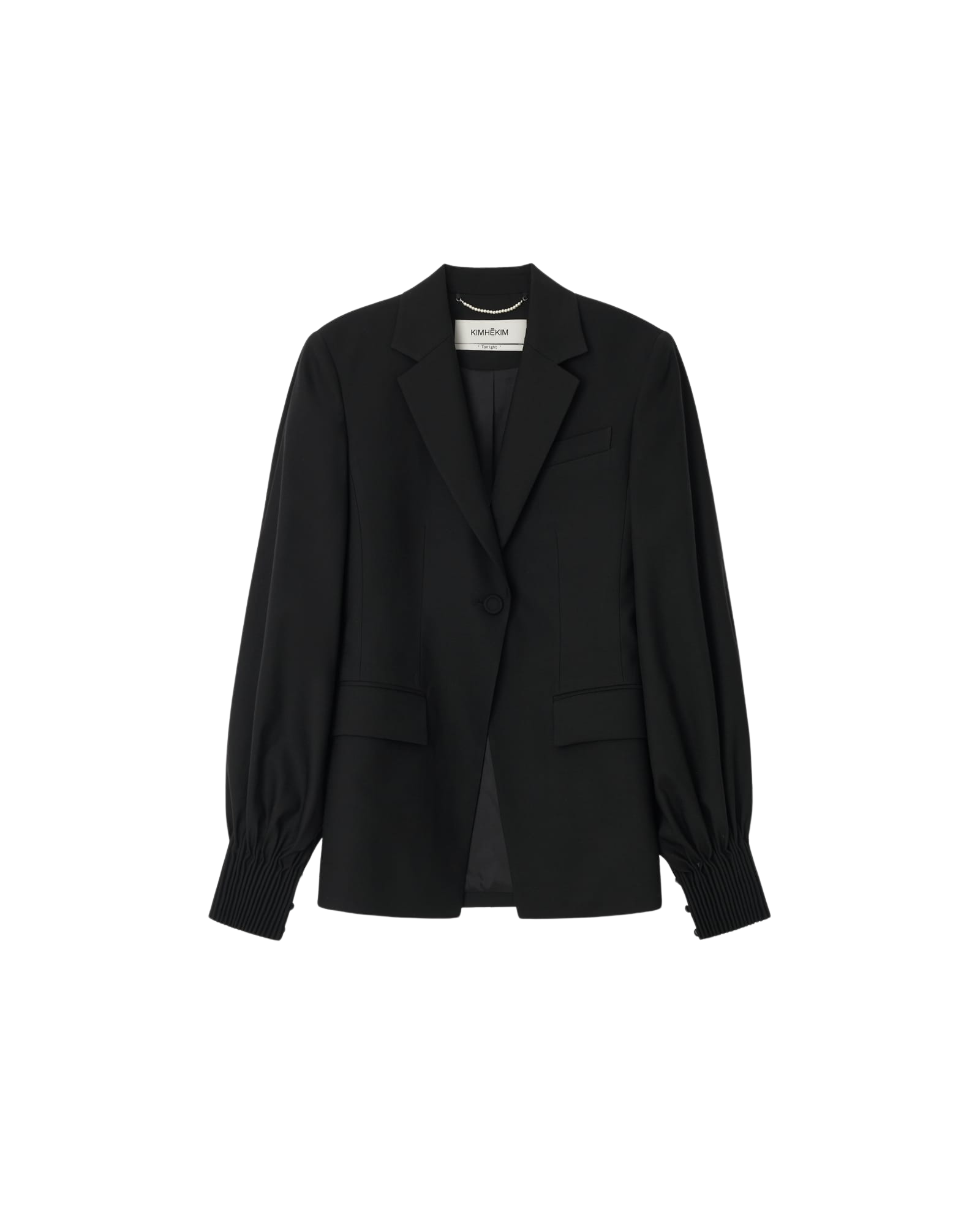 Kimhe Kim - Gathere Sleeve Wool-Blend Jacket (Black) product image 3 | TRAB K-Fashion Australia