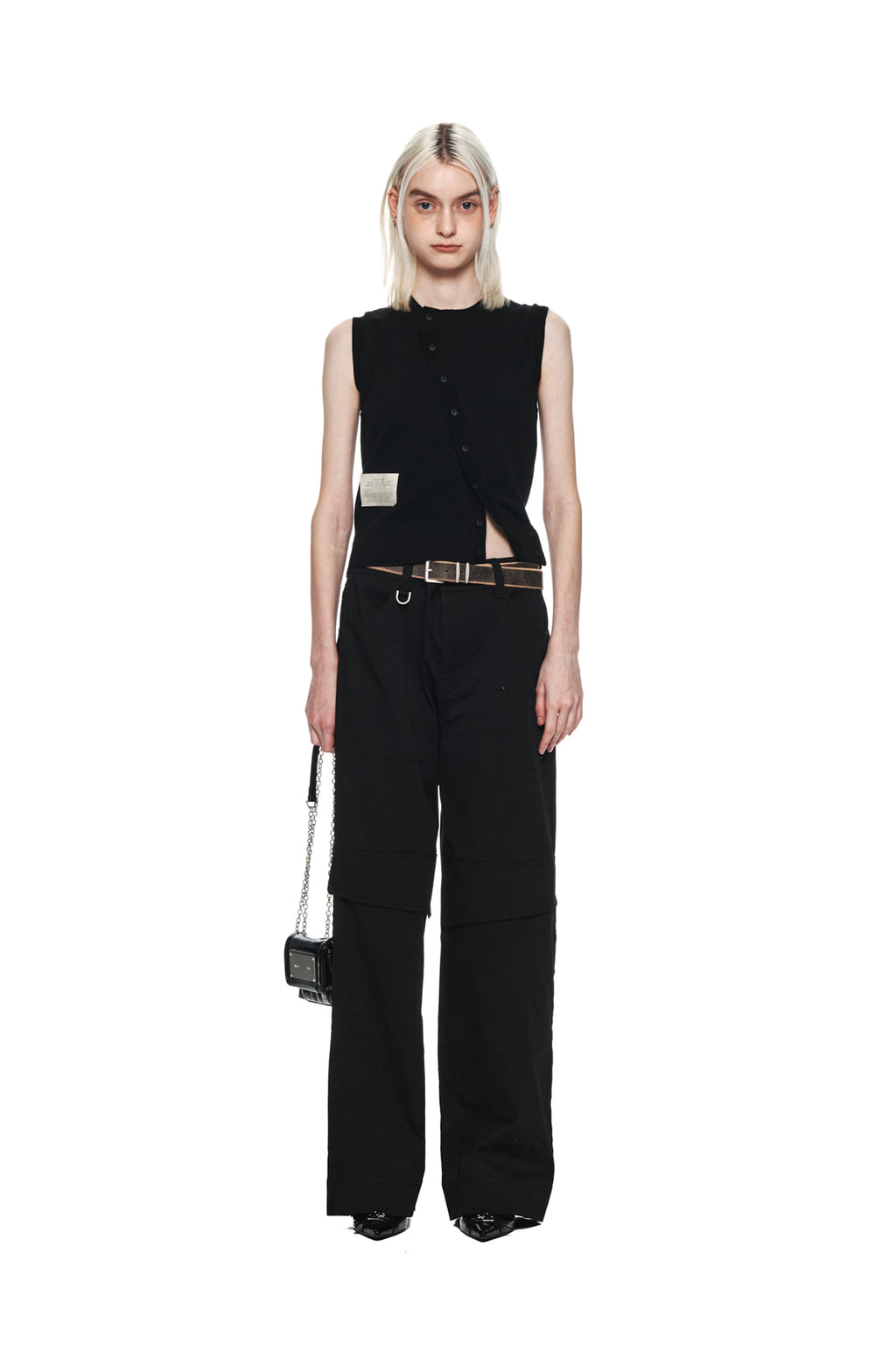 Matin Kim - Knee Big Pocket Cotton Pants (Black) product image 10 | TRAB K-Fashion Australia