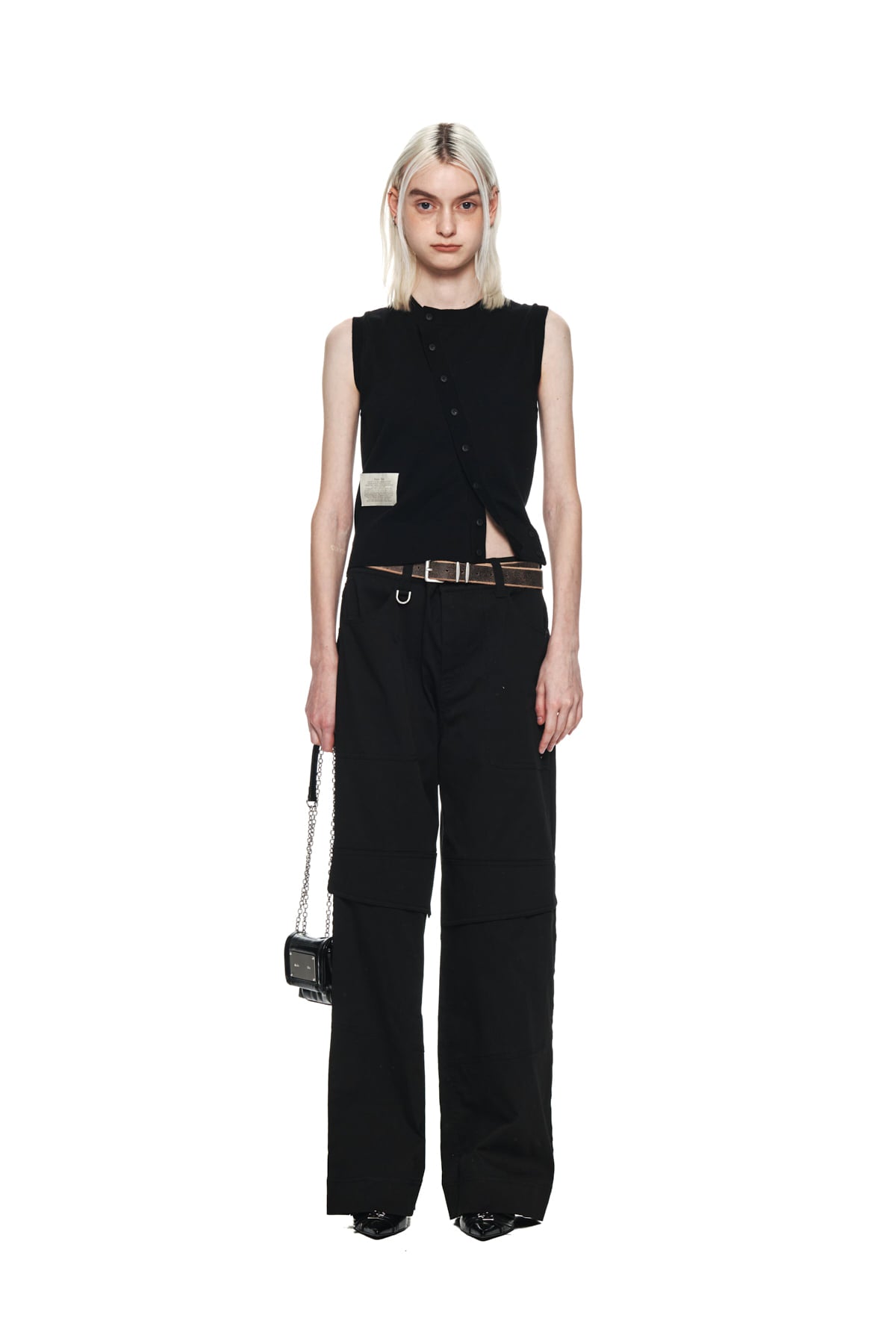 Matin Kim - Knee Big Pocket Cotton Pants (Black) product image 10 | TRAB K-Fashion Australia