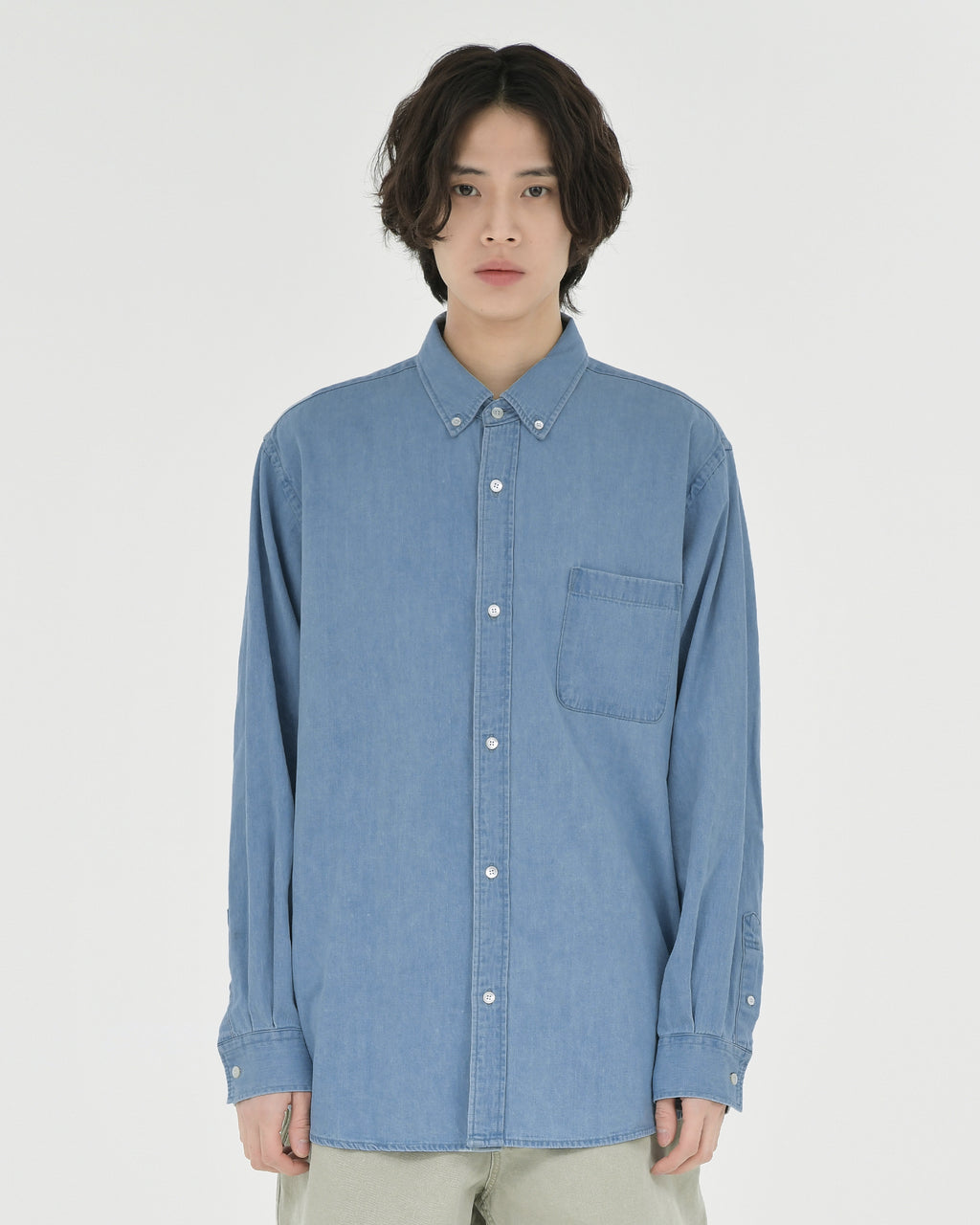 Brownyard - Button Down Denim Shirt (Light Blue) product image 1 | TRAB K-Fashion Australia