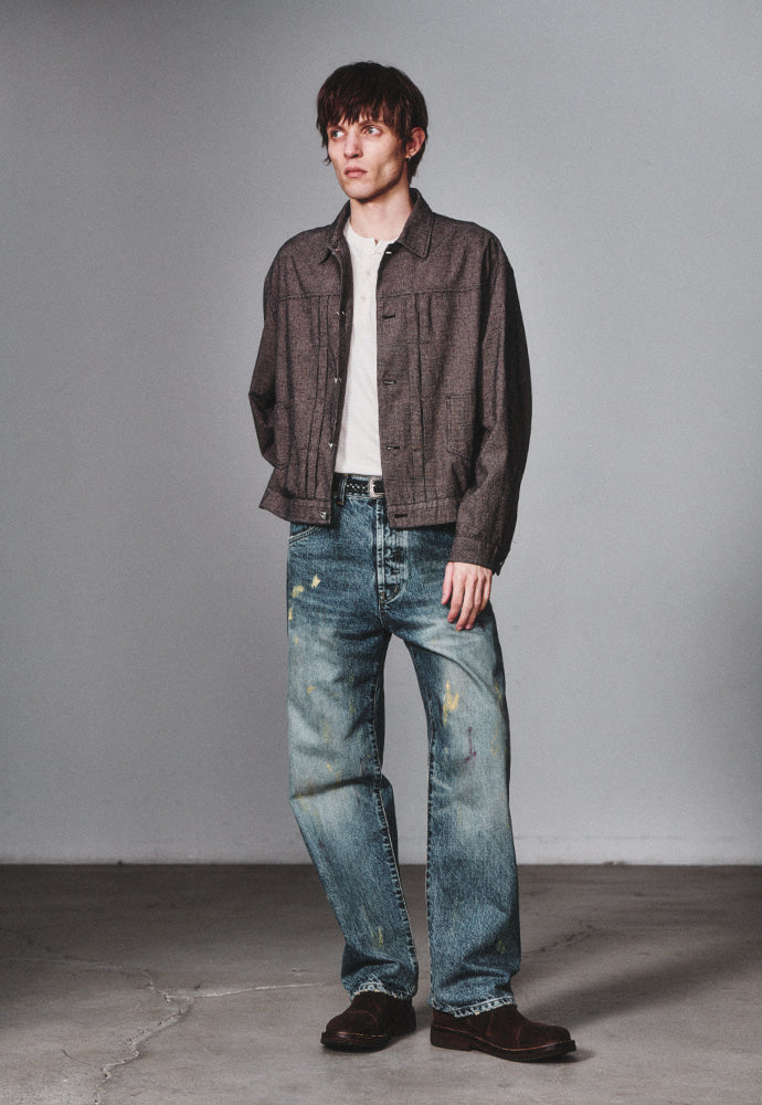 Art if acts - Painted Regular 5P Denim Pants (Used Indigo) product image 5 | TRAB K-Fashion Australia
