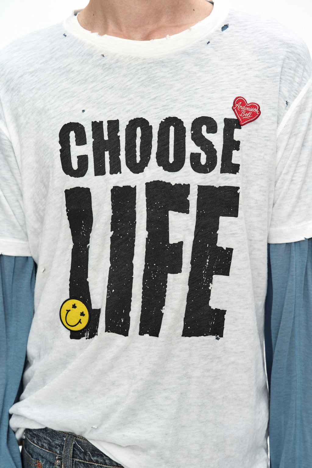 Andersson Bell - (essential) Unisex Choose Life T-Shirt (White) product image 6 | TRAB K-Fashion Australia