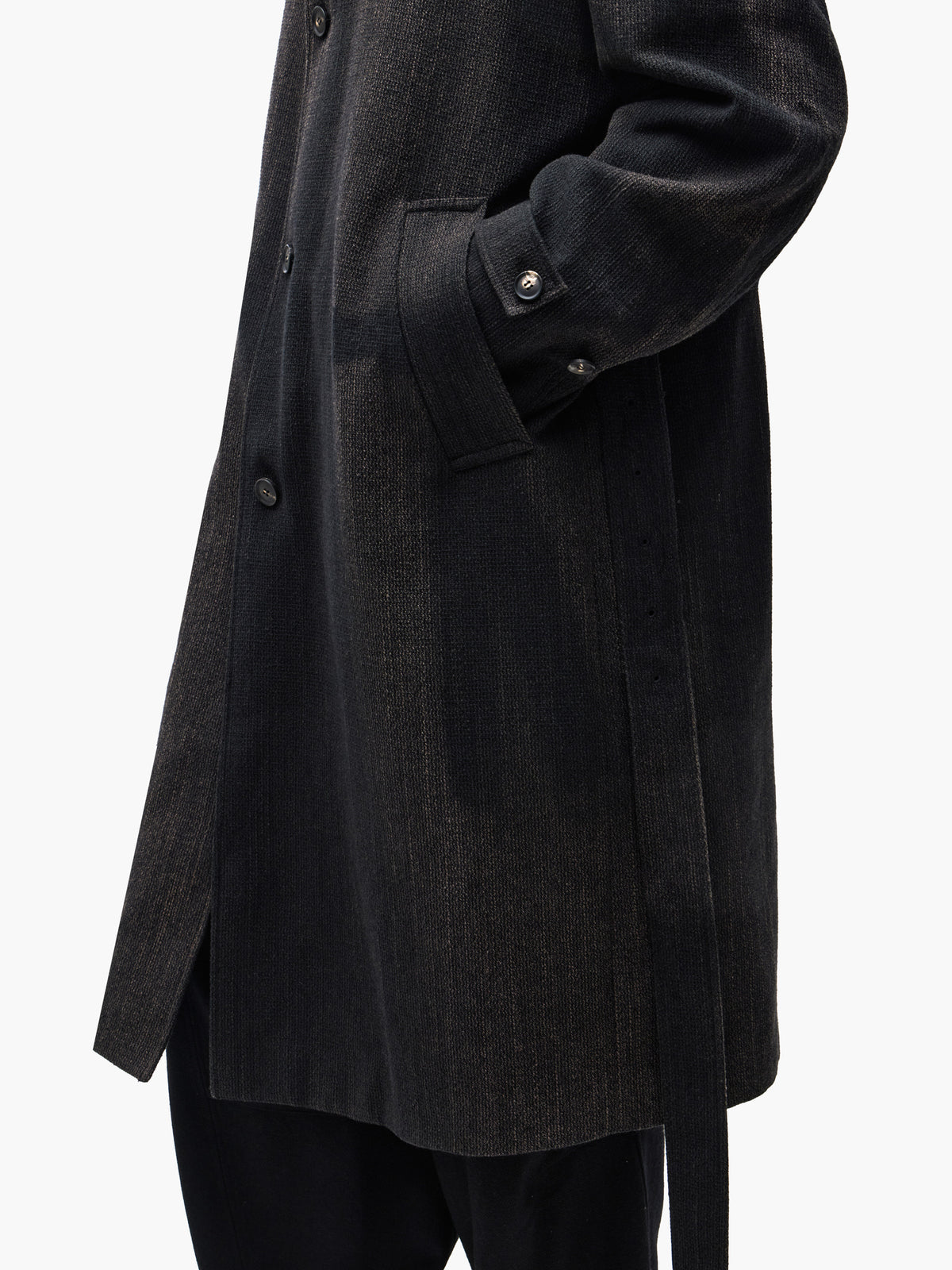 Jiyong Kim - Sun-Bleached Hooded Coat (Black) product image 6 | TRAB K-Fashion Australia