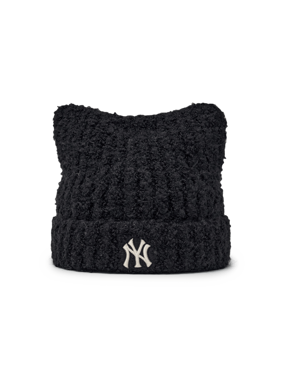 MLB Korea - Plush Meow Beanie New York Yankees (Black) product image 2 | TRAB K-Fashion Australia
