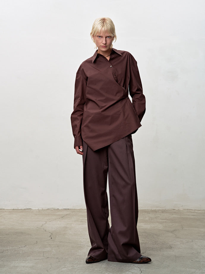 Tonywack - Cotton Twisted Shirt (Brown) product image 1 | TRAB K-Fashion Australia