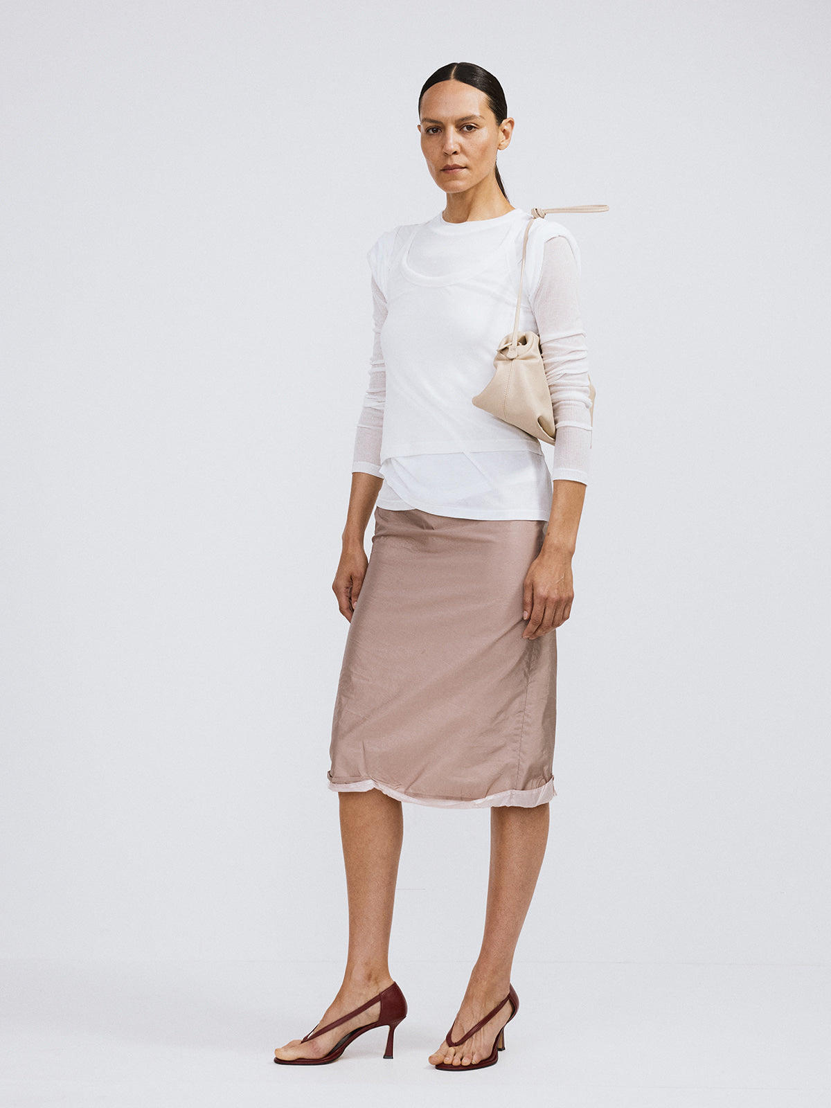 Recto - Sheer Jersey Tank Top (Off White) product image 4 | TRAB K-Fashion Australia