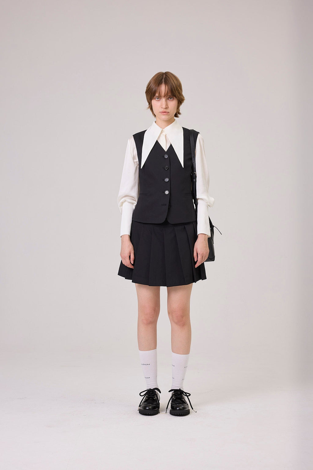 Kimhe Kim - Satin Elf Shirt (Ivory) product image 1 | TRAB K-Fashion Australia