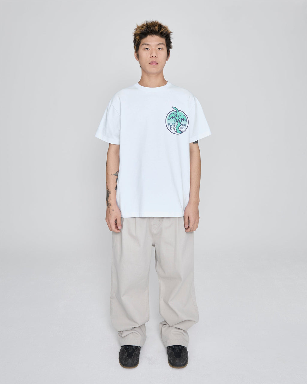 yeseyesee - Y.E.S Palm Tree Tee (White) product image 7 | TRAB K-Fashion Australia