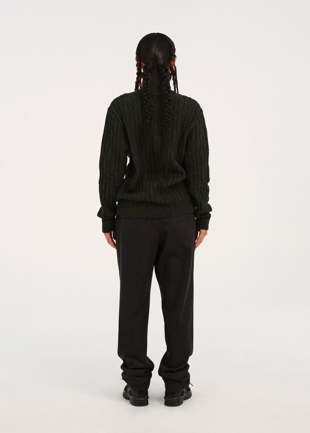 Hyein Seo - Troyer Knit Sweater w/ Gloves (Khaki) product image 6 | TRAB K-Fashion Australia