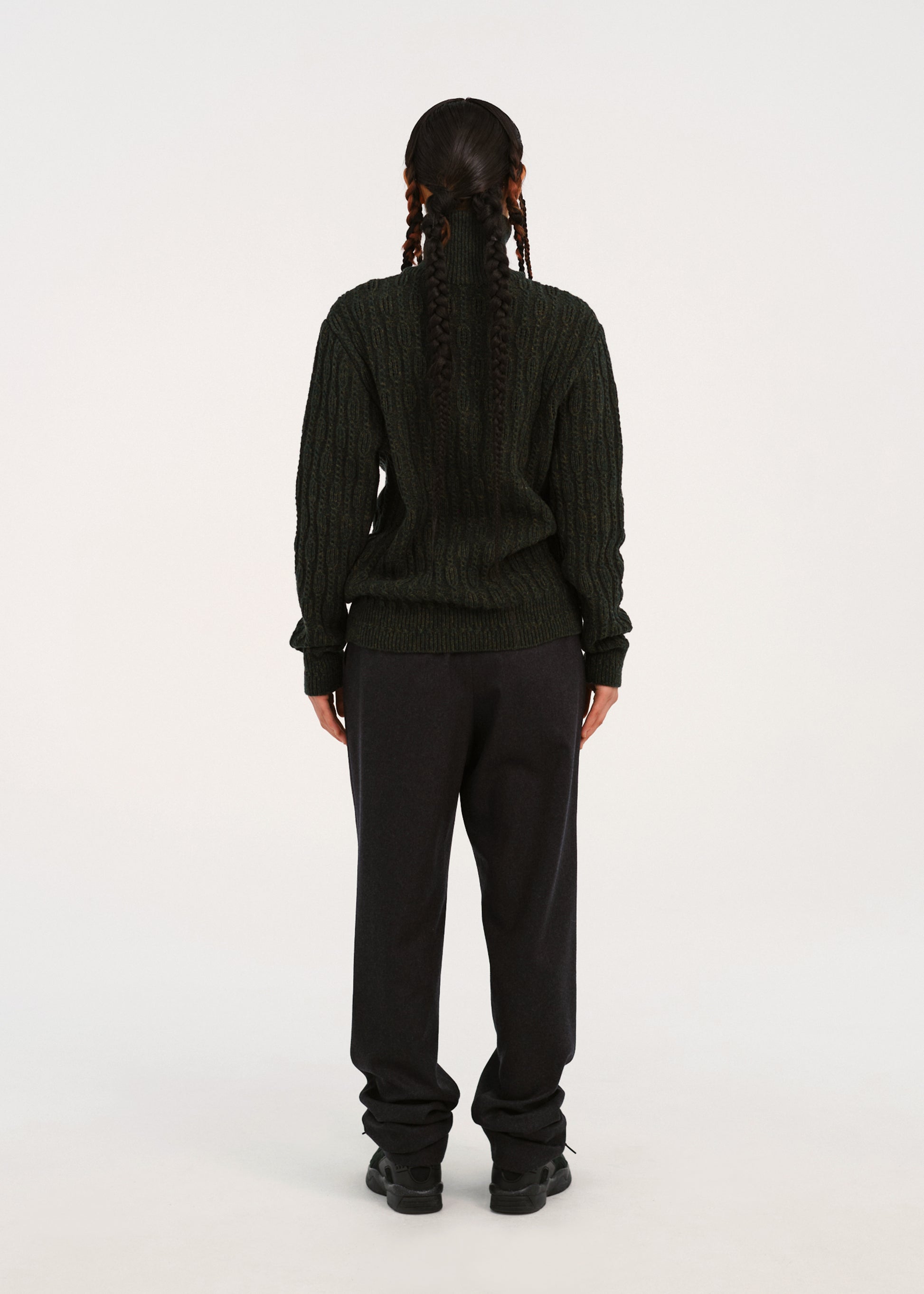 Hyein Seo - Troyer Knit Sweater w/ Gloves (Khaki) product image 6 | TRAB K-Fashion Australia