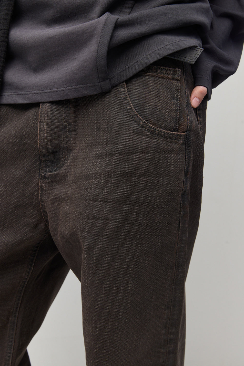 Hatchingroom - VTG Waxed Jeans (Dark Brown) product image 19 | TRAB K-Fashion Australia