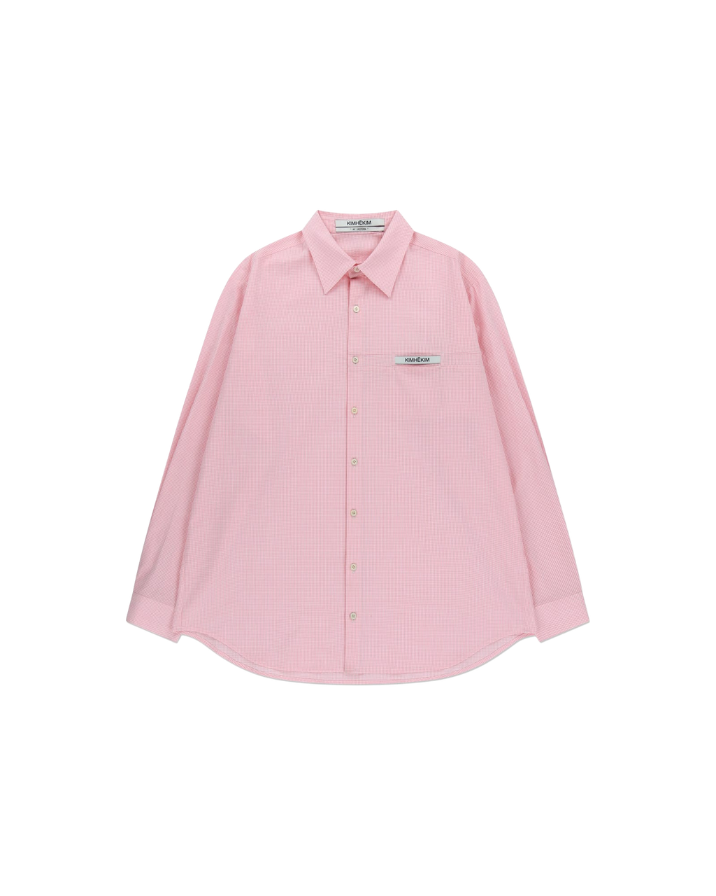 Kimhe Kim - Stripped Label Shirt (Pink) product image 1 | TRAB K-Fashion Australia