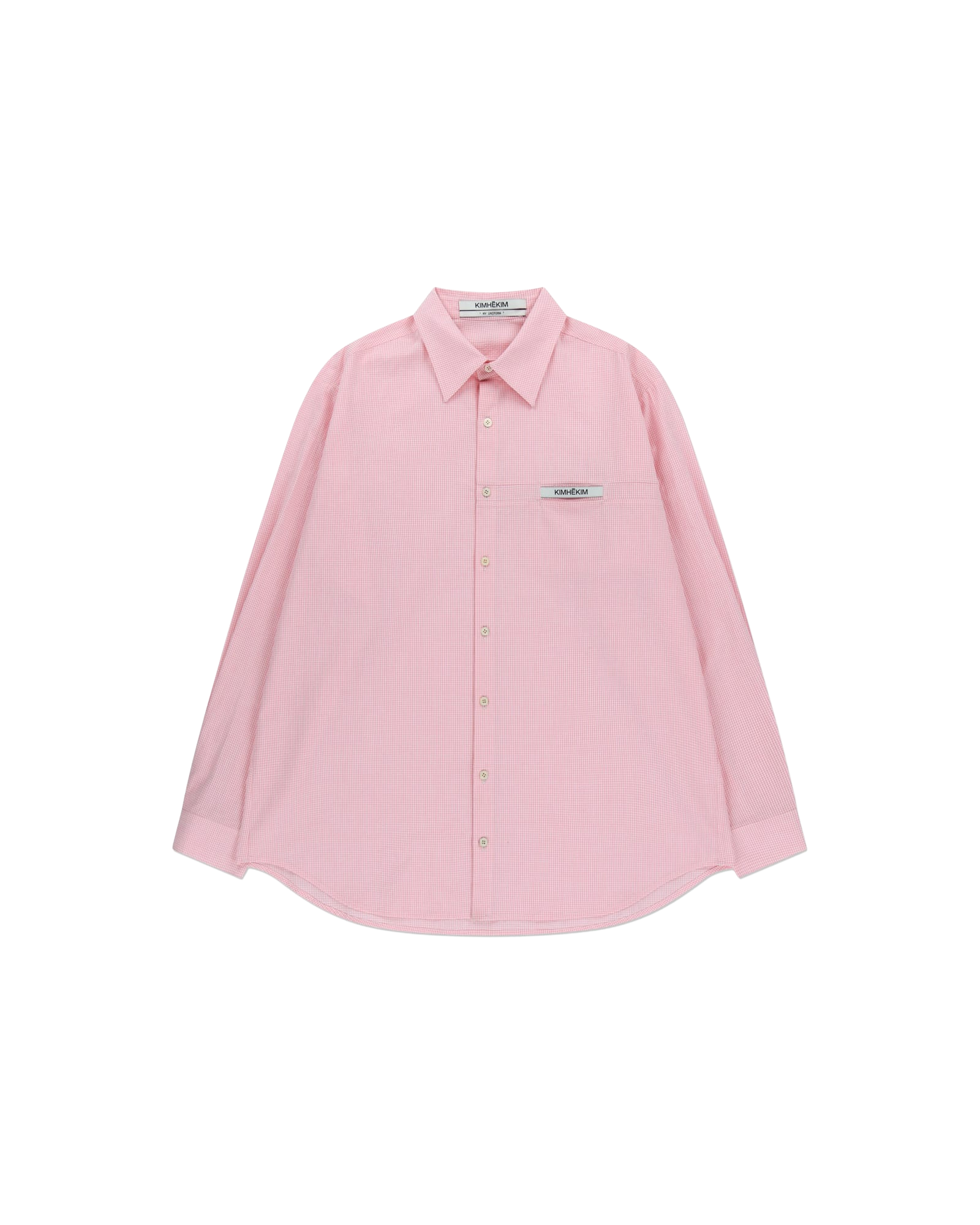 Kimhe Kim - Stripped Label Shirt (Pink) product image 1 | TRAB K-Fashion Australia