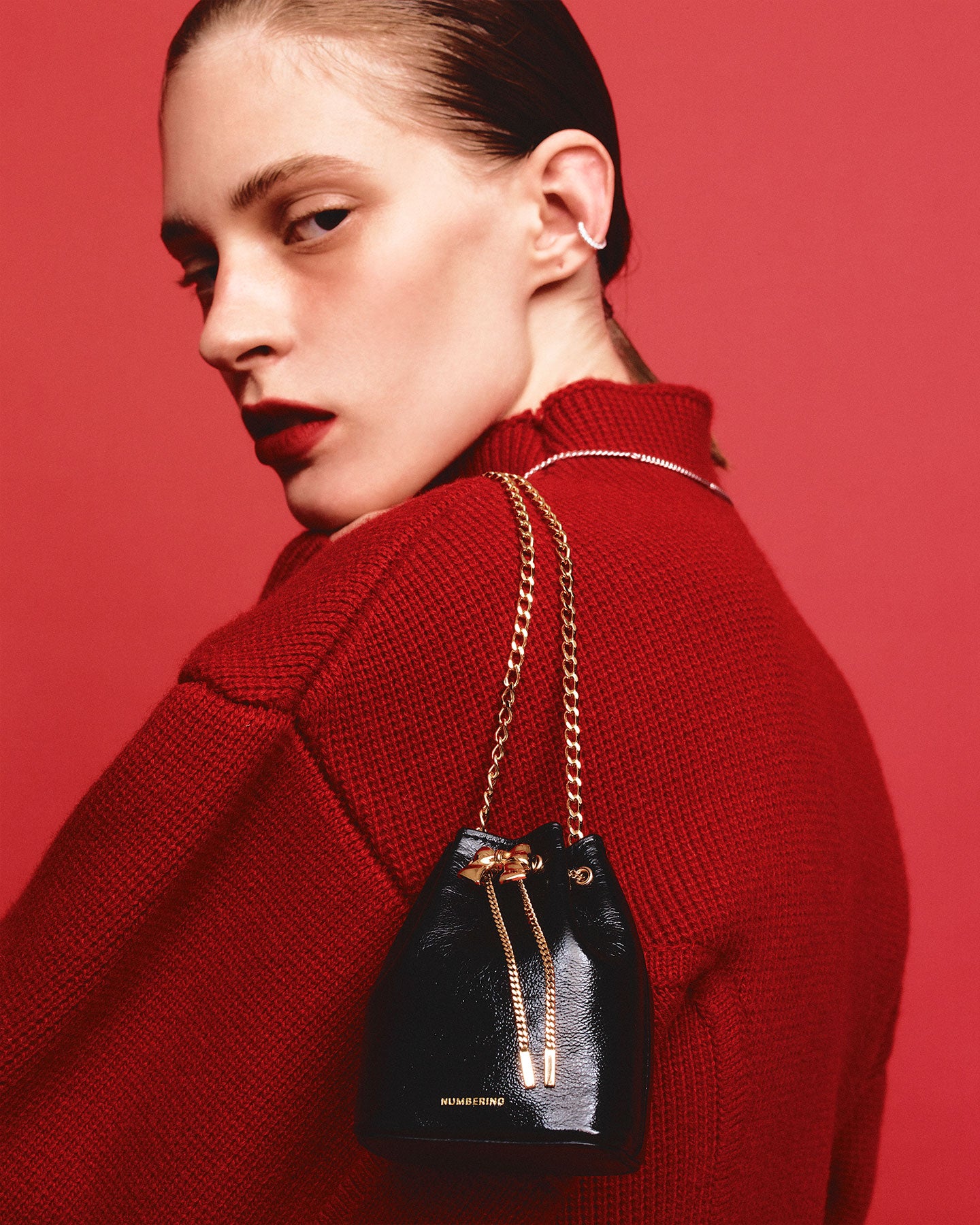 Numbering - Ribbon Mini Bucket Bag #1070 product image 2 | TRAB K-Fashion Australia