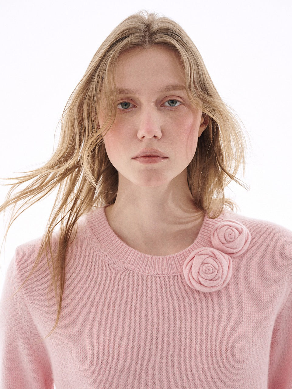 Mardi Mercredi - Cashmere Crew Neck Rose (Pink) product image 1 | TRAB K-Fashion Australia