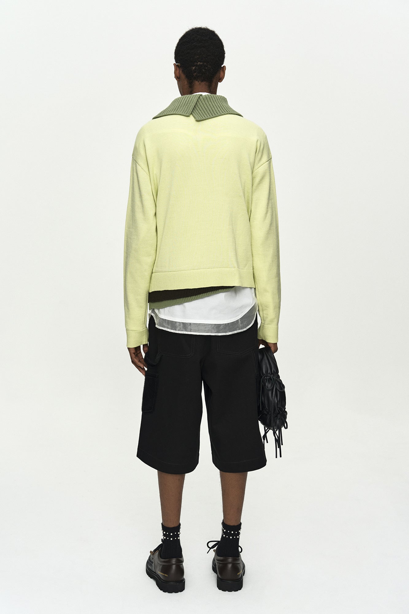 Andersson Bell - Layered Collar Cardigan (Lemon) product image 2 | TRAB K-Fashion Australia