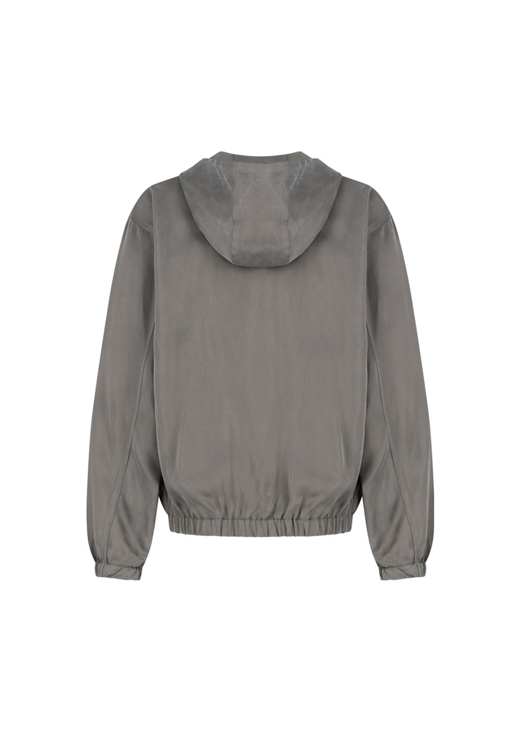 Amomento - Cupro Hood Zip Up Jumper (Grey) product image 3 | TRAB K-Fashion Australia